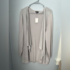 H&M Gray Knit Cardigan‎ with Asymmetrical Hem